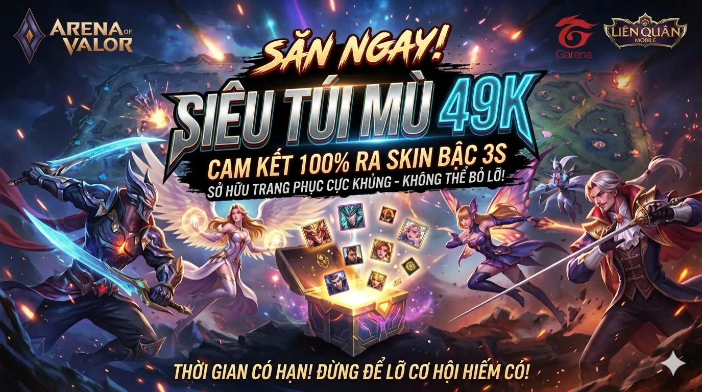 100% Ra Acc Có Skin 3s Hoặc Anime Vip
